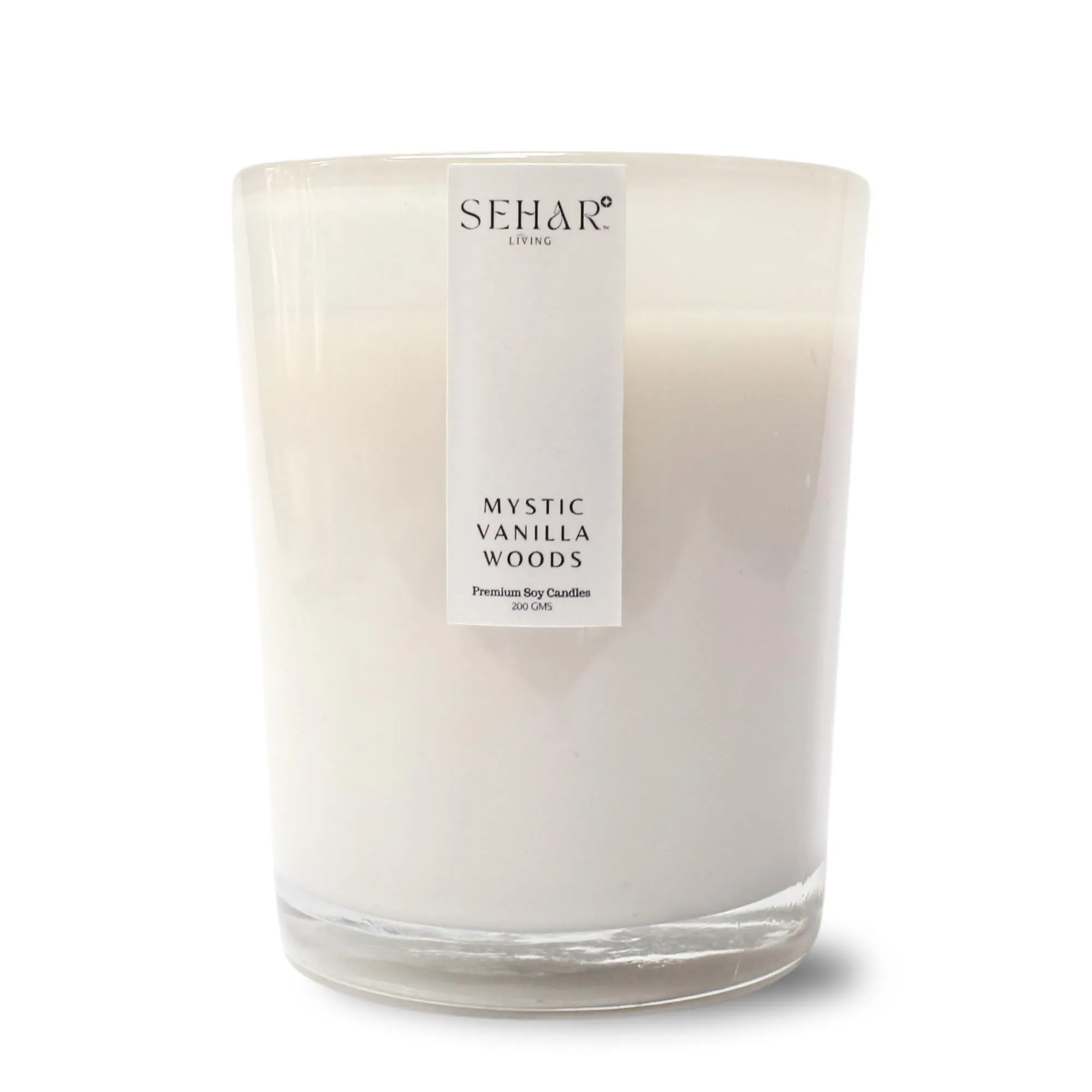 Sehar Living Enchanted Elegance Collection - Mystic Vanilla Woods | 200 Gm | Pure Soy Wax | Burn Time - 40-50 Hours | Reusable Glass Jar | Long Lasting | Clean Burning | Hand Poured