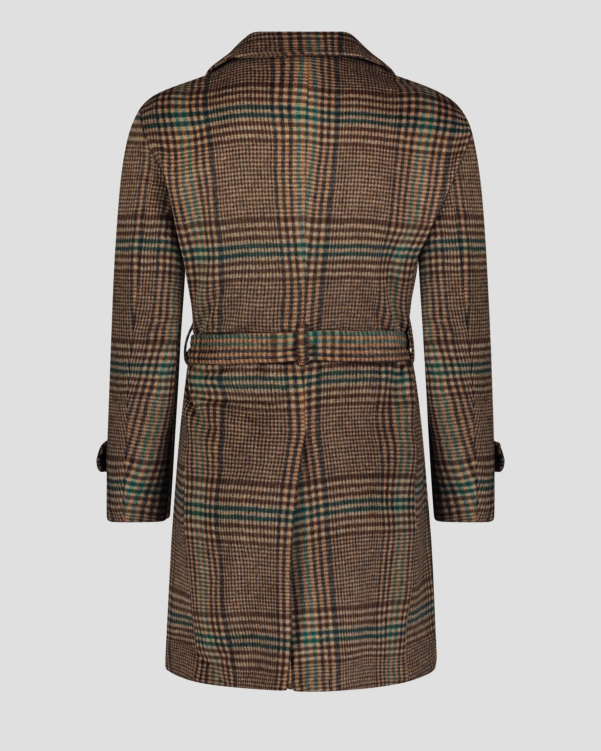 SG Car Coat – Brown   Green Plaid