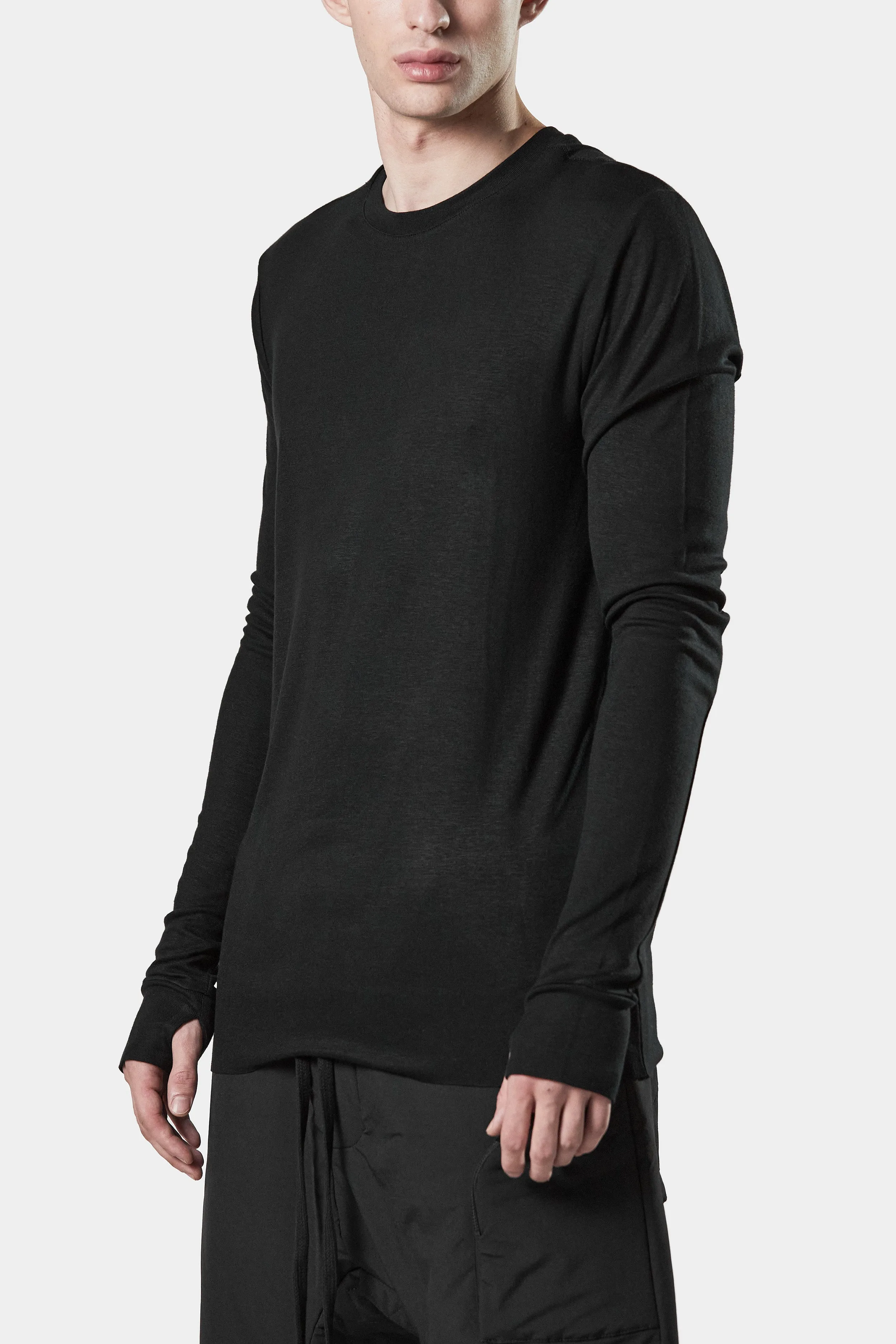 Soft long sleeve tee, Black