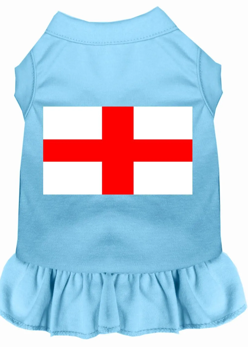 St. Georges Cross Screen Print Dress Baby Blue Xxl (18)