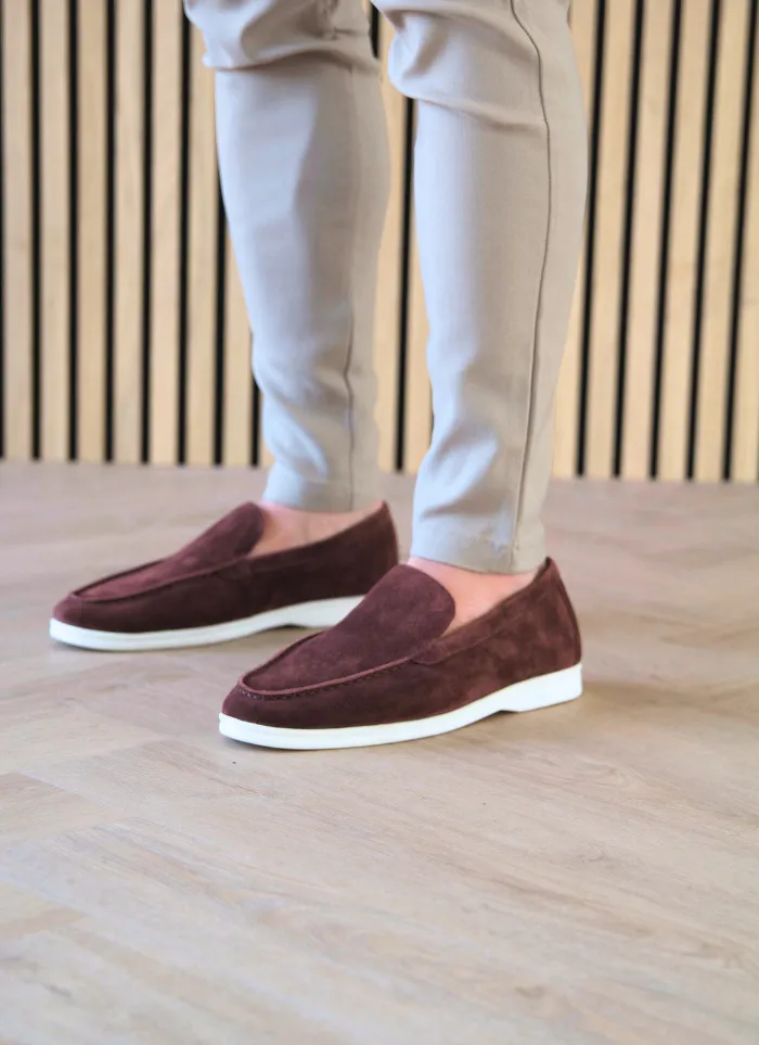 Suède Yacht Loafers - oak brown