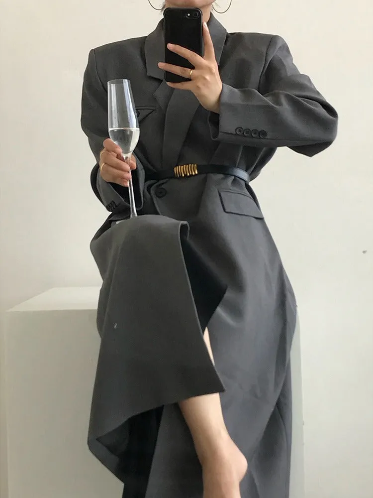 Tailored Double-Breasted Oversized Trench Coat