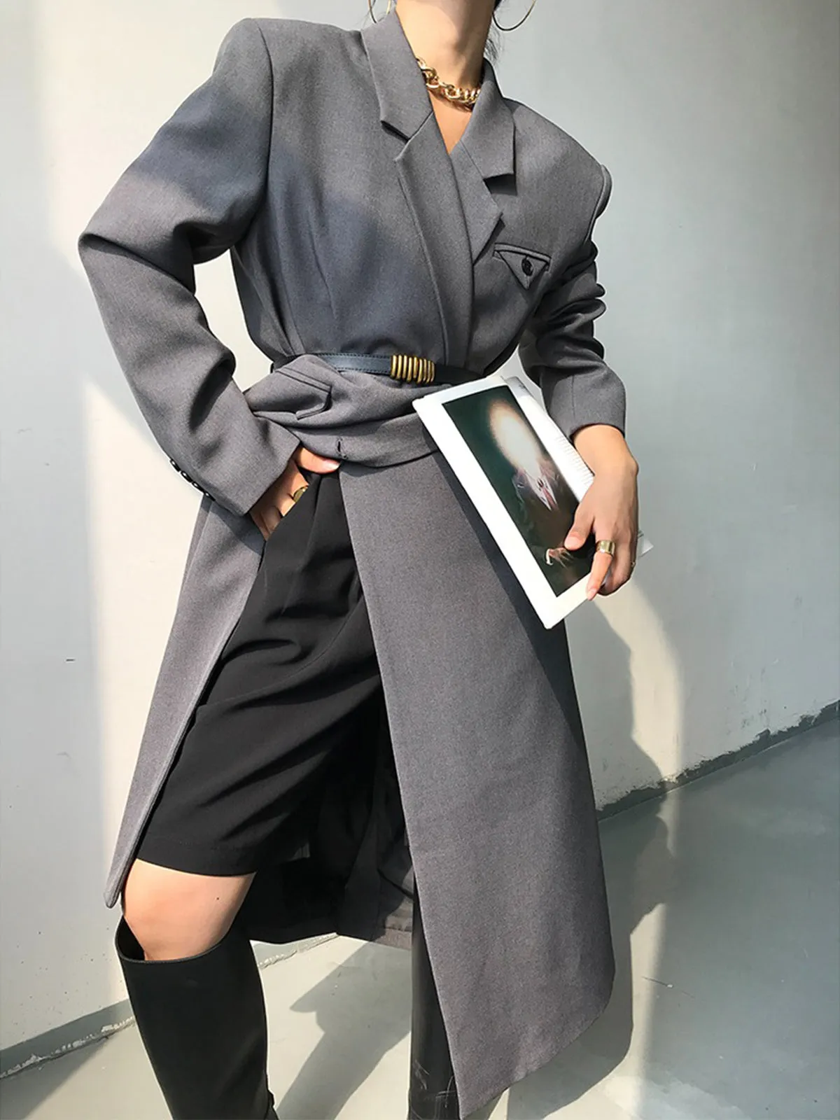 Tailored Double-Breasted Oversized Trench Coat