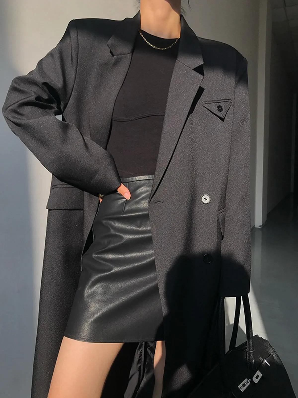 Tailored Double-Breasted Oversized Trench Coat