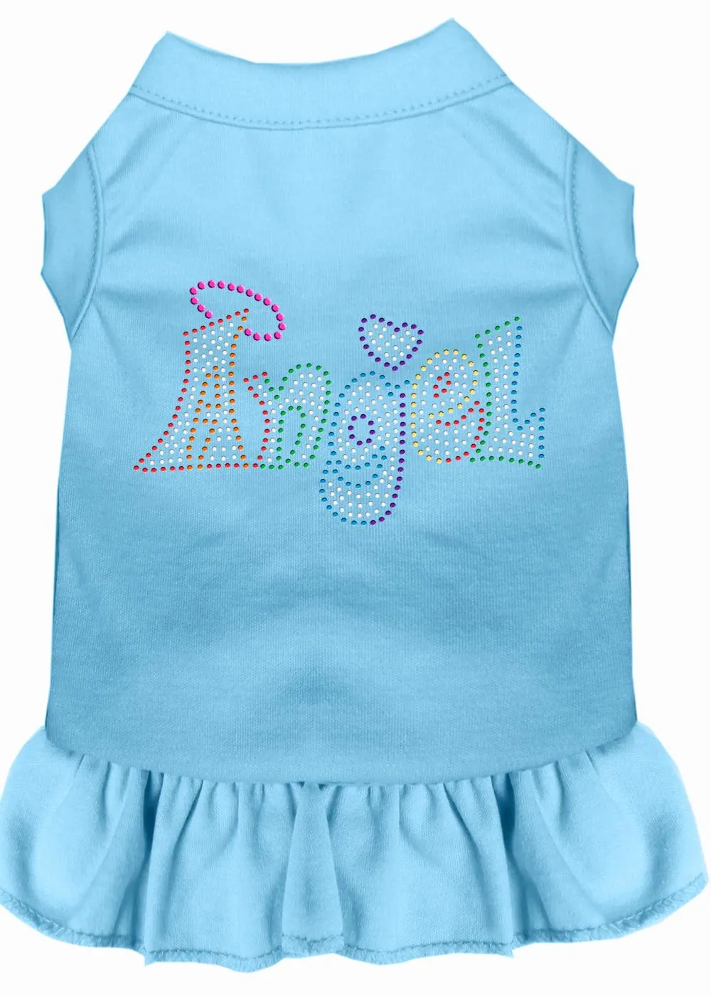 Technicolor Angel Rhinestone Pet Dress Baby Blue Lg (14)