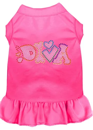 Technicolor Diva Rhinestone Pet Dress Bright Pink Lg (14)