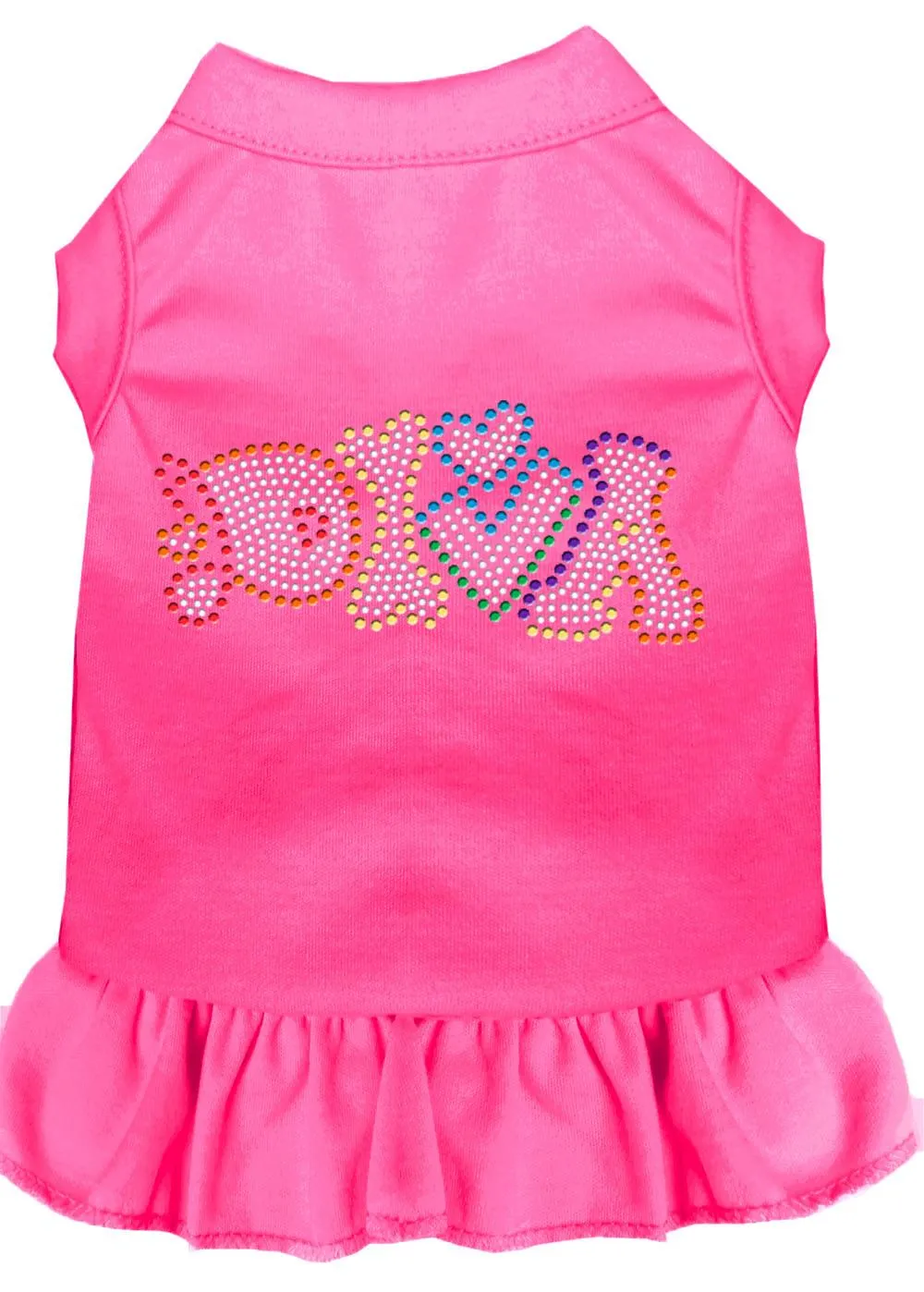 Technicolor Diva Rhinestone Pet Dress Bright Pink Lg (14)