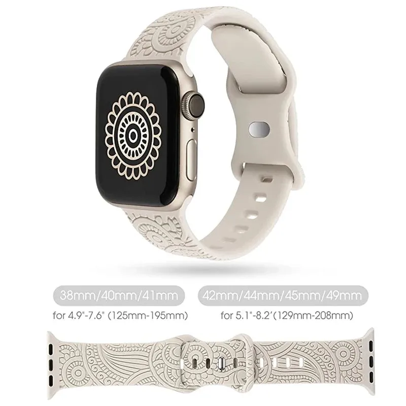 Tribal Elegance Silicon Band for Apple Watch - Beige