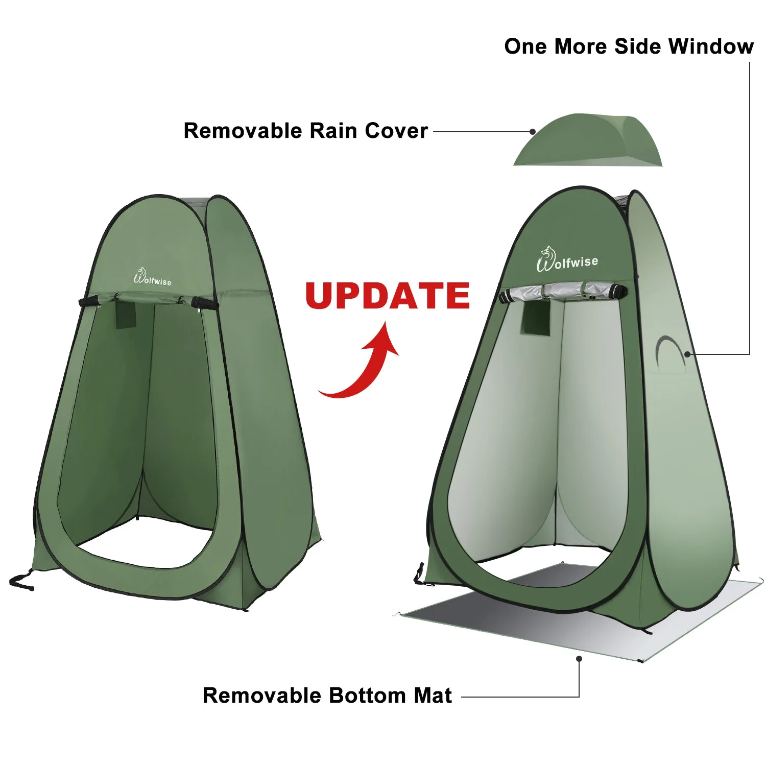 WolfWise Blazers A20 Pop up Privacy Tent Green