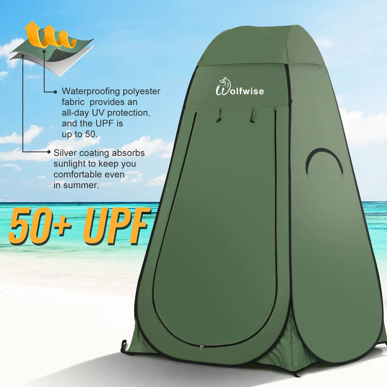 WolfWise Blazers A20 Pop up Privacy Tent Green